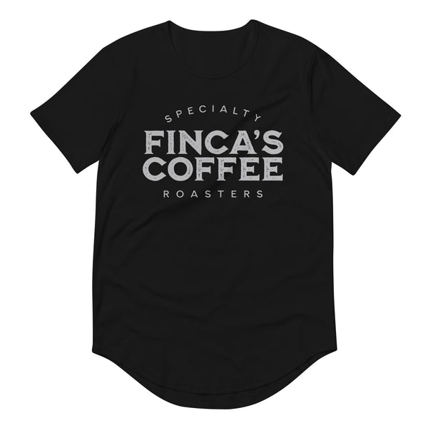 Fincas Logo - Men's Curved Hem T-Shirt